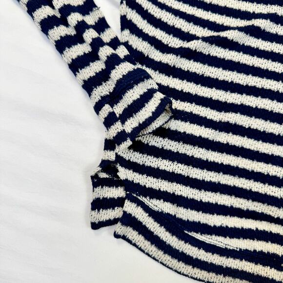 Abercrombie & Fitch Relaxed Striped Hoodie Navy White Women’s Medium Nautical - Picture 12 of 15